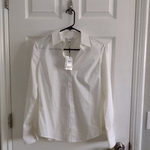 Calvin Klein NWT crisp white dress shirt size S